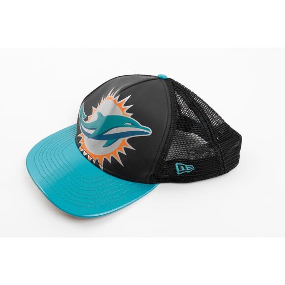 Miami Dolphins New Era 9FIFTY A-Frame Trucker Hat Snapback Cap NFL - Picture 2 of 8